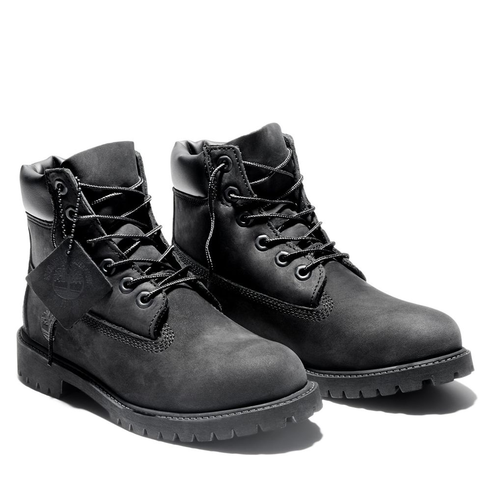 Bototos Timberland Niños 6-Inch Junior Premium Waterproof Negras - Chile ECN-956728